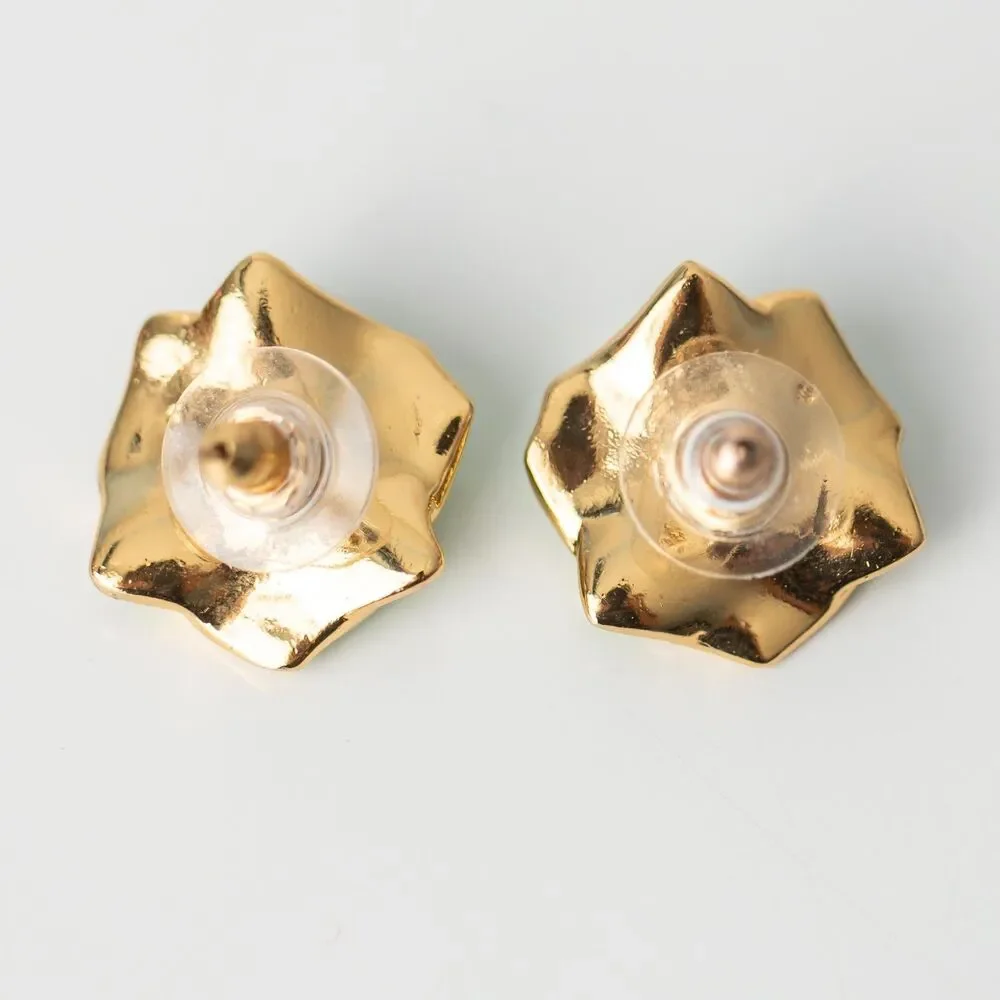 Kate Spade Crystal Rose Garden Mint Green Enamel Gold-tone Floral Earrings